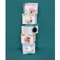 Doudou Gift set - Plush rabbit with dark pink pompom 25 cm