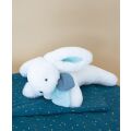 Doudou Gift set - Plush rabbit with dark blue pompom 25 cm
