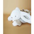 Doudou Gift set - Plush rabbit with beige pompom 25 cm