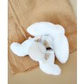 Doudou Gift set - Plush rabbit with beige pompom 25 cm