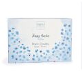 Doudou Happy Rabbit gift set with a blue-grey shawl and a little blue-grey toadstool