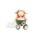 Doudou Gift set Plush cow Aneth with blanket green 28 cm