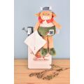 Doudou Gift set Plush cow Aneth with blanket green 28 cm