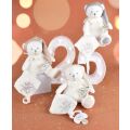 Doudou Gift set Teddy bear with pacifier holder and blanket grey 20 cm