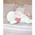 Doudou Plush rabbit with dark pink pompom 80 cm