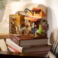 RoboTime 3D wooden puzzle Miniature house Bookstore on the corner