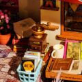 RoboTime 3D wooden puzzle Miniature house Bookstore on the corner