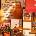 RoboTime 3D wooden puzzle Miniature house Bookstore on the corner