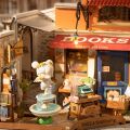 RoboTime 3D wooden puzzle Miniature house Bookstore on the corner