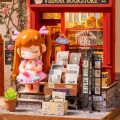 RoboTime 3D Wooden Miniature House Puzzle Vienna Bookstore