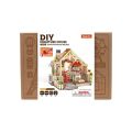 RoboTime 3D Wooden Miniature House Kit Sunny Farmhouse Kitchen