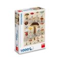 Dino Puzzle Mushrooms collage 1000 pieces