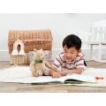 Rainbow Plush Winnie the Pooh with green bow 25 cm