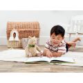 Rainbow Plush Winnie the Pooh with green bow 25 cm
