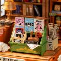 RoboTime 3D wooden puzzle Miniature house Bookstore