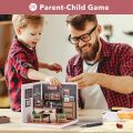 RoboTime 3D wooden jigsaw puzzle Miniature house Cafe inspirations