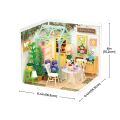 RoboTime 3D wooden puzzle Miniature house Sitting with tea in a blooming garden