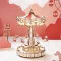 RoboTime 3D Wooden Jigsaw Toy Boxes Chain Carousel Colorful