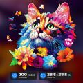 EscapeWelt Wooden Puzzle Cat 200 pieces