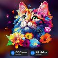 EscapeWelt Wooden Puzzle Cat 500 pieces