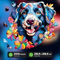 EscapeWelt Wooden Puzzle Dog 200 pieces