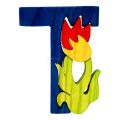 Fauna Alphabet Letter T Tulip
