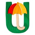 Fauna Alphabet Letter U Umbrella