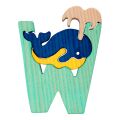 Fauna Alphabet letter W whale