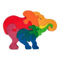 Fauna Solid wood jigsaw puzzle elephants