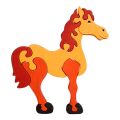 Fauna Solid wood jigsaw puzzle big brown horse