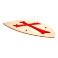 Fauna Wooden shield with cross