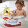 Green Toys Rescue boat with helicopter