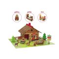 Jeujura Wooden Construction Set 150 pieces Groundhog Sanctuary
