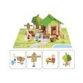 Jeujura Wooden Building Set 135 Pieces House with Garden