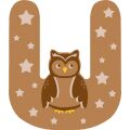 small foot Wooden letter U