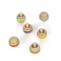 small foot Wooden Spinning Top with Stripes 1 pc