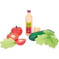 small foot Fresh salad set with slicing vegetables