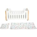 small foot Wooden doll cradle Little Button