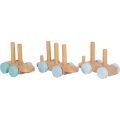small foot Mounting Wooden train blue