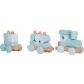 small foot Mounting Wooden train blue