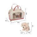 small foot Plush Dog with Care Set Pink