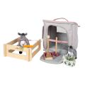 small foot Plush Donkey with House and Accessories
