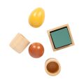 small foot Montessori Sorting Game with Balls, a Cube and an Egg