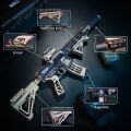 RoboTime 3D Wooden Puzzle Rubber Band Shooting Rifle M416 Carbine