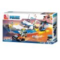 Sluban Police M38-B0657 Ship, helicopter and thief in a boat