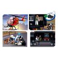Sluban Police M38-B0659 SWAT mobile base and thieves in helicopter