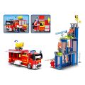 Sluban Firefighters M38-B0967 Large fire truck with cannon and mobile robot