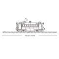 Sluban Model Bricks M38-B1531 Historical retro tram in 1:35 scale