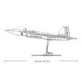 Sluban Model Bricks M38-B1613 F-22 Raptor Fighter Aircraft in 1:44 Scale
