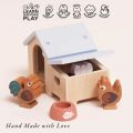 Le Toy Van Wooden Chicken Coop with Rooster and Hen